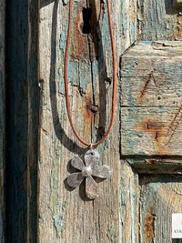 Silver Boho Flower Choker Necklace, Brown Suede Botanical Pendant