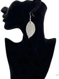 Handcrafted Silver Leaf Earrings - Sterling Silver Wire Botanical Jewelry
