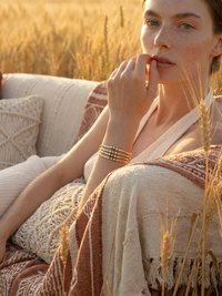 Hammered Mixed Metal Beaded Cuff Bracelet: Handcrafted Boho Jewelry