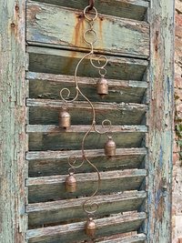 Handmade Swirl Wind Chime - Long Cascading Garden Bells