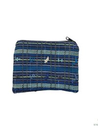 Colorful Guatemalan Huipil Coin Purse - Handmade Boho Wallet with Zip Top Closure