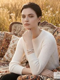Hammered Silver Criss Cross Cuff Bracelet: Boho X Design