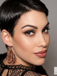 Hand Tooled Brown Leather Teardrop Earrings, Floral Embossed Genuine Leather Western Dangles