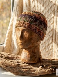 Earth Kufi Skull Cap - Crocheted Beanie Hat, Ethically sourced