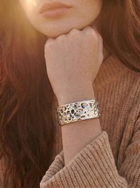Hammered Silver Cuff Bracelet: Boho Bohemian Jewelry