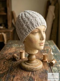Cozy Gray Beanie Hat - Hand Knit Winter Accessory