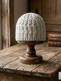 Cozy Gray Beanie Hat - Hand Knit Winter Accessory