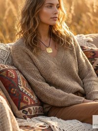 Square Brass Lotus Flower Necklace - Tie Back Minimalist Choker
