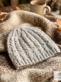 Cozy Gray Beanie Hat - Hand Knit Winter Accessory