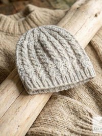 Cozy Gray Beanie Hat - Hand Knit Winter Accessory