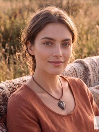 Mexican Milagro Sacred Heart Necklace, Antique Bronze Corazon Pendant on Brown Suede Cord