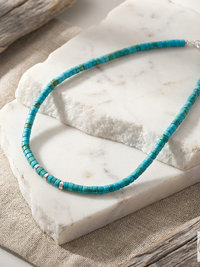 Men's Turquoise Heishi Bead Necklace