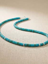 Men's Turquoise Heishi Bead Necklace