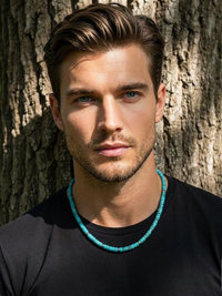 Men's Turquoise Heishi Bead Necklace