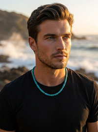 Men's Turquoise Heishi Bead Necklace