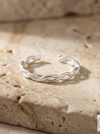 Sterling Silver Braided Toe Ring