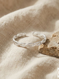 Sterling Silver Braided Toe Ring
