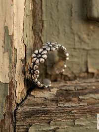Sterling Silver Flower Toe Ring