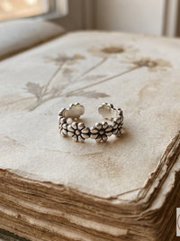 Sterling Silver Flower Toe Ring