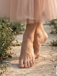 Sterling Silver Flower Toe Ring