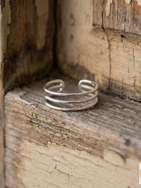 Sterling Silver Triple Band Toe Ring
