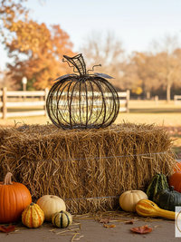 Wire Wrapped Fall Pumpkin