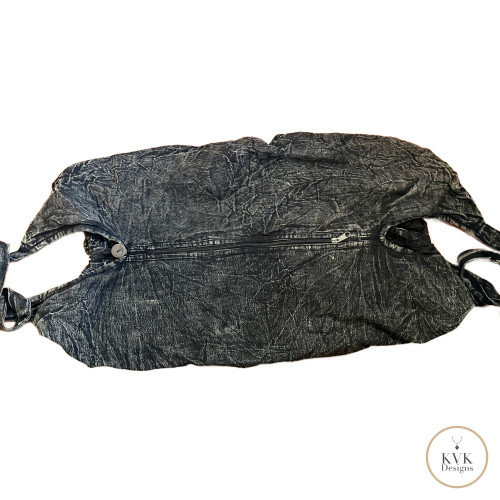 Boho Black Embroidered Hobo Bag - Oversize Hippie Shoulder Bag