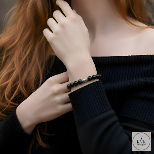 Black Onyx Bead Bracelet