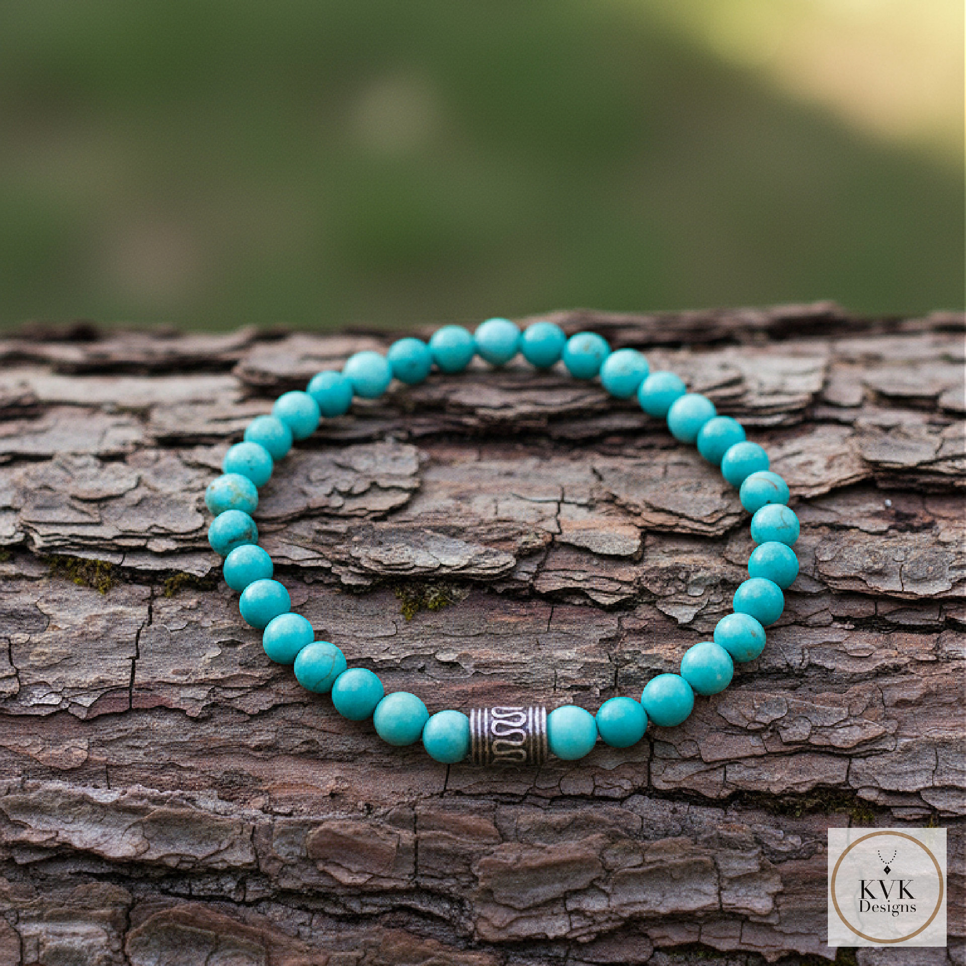 Blue Magnesite Bead Bracelet