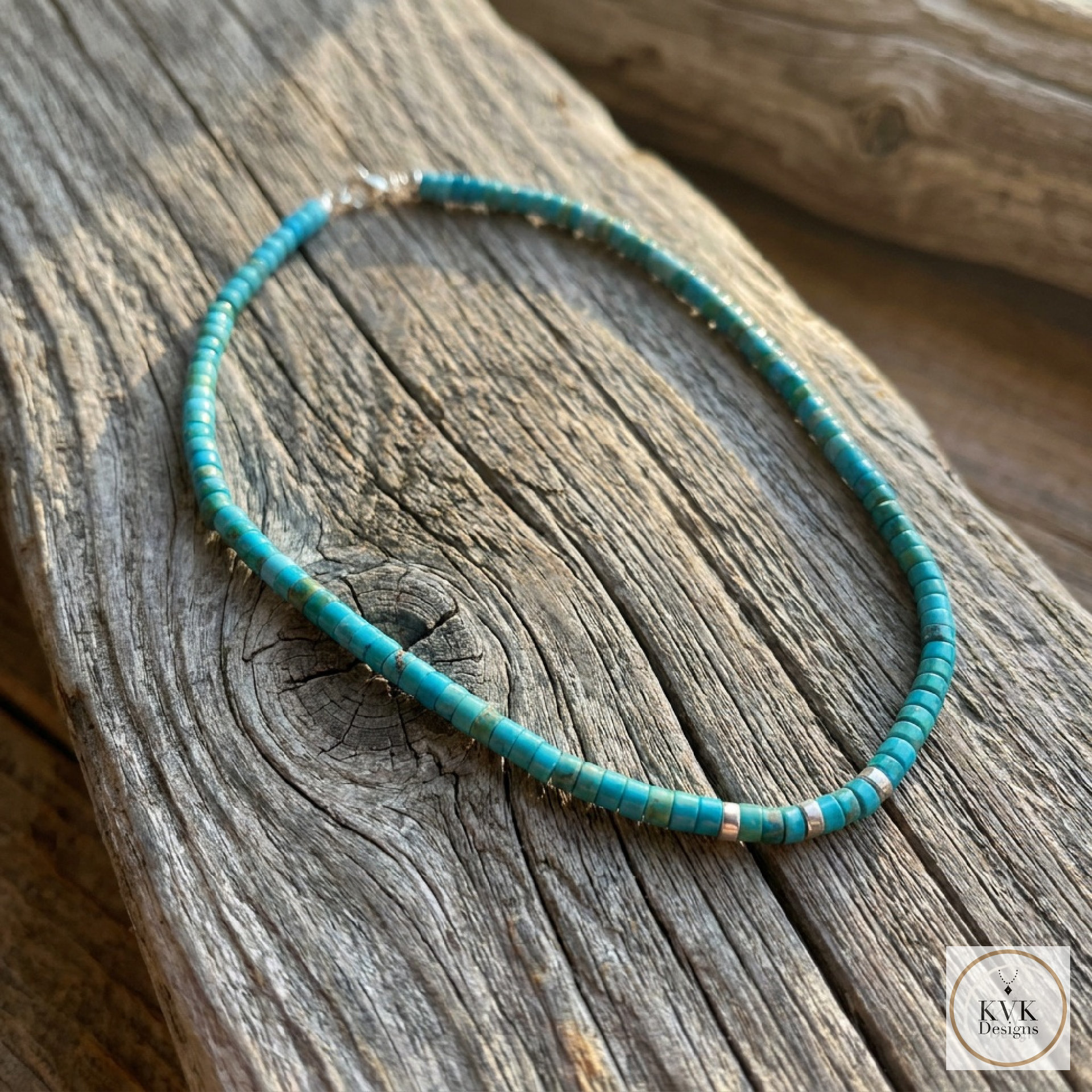 Men's Turquoise Heishi Bead Necklace
