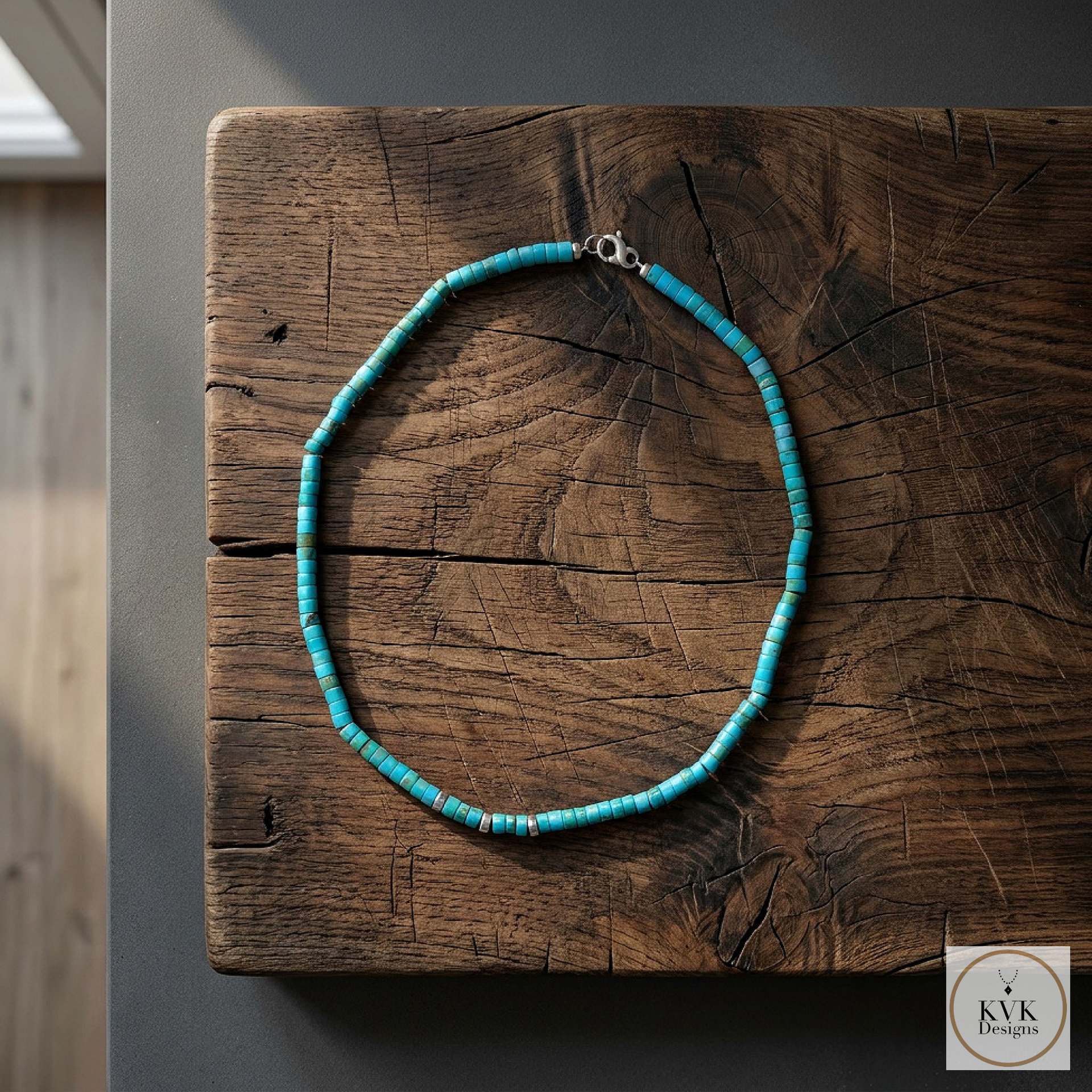 Men's Turquoise Heishi Bead Necklace