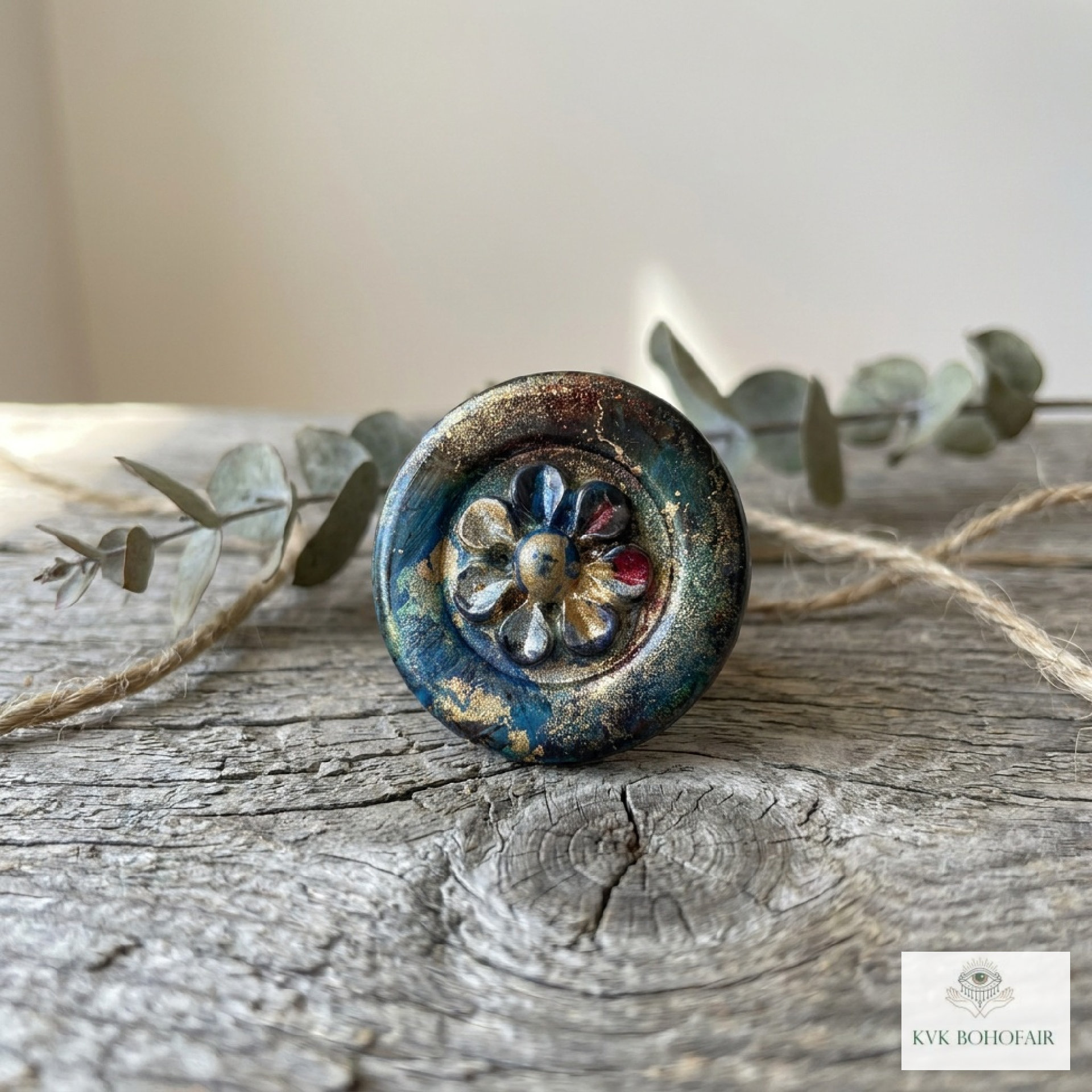 Magnetic Button Brooch Pin - Fabric Safe No Sew Vintage Style Scarf Clip