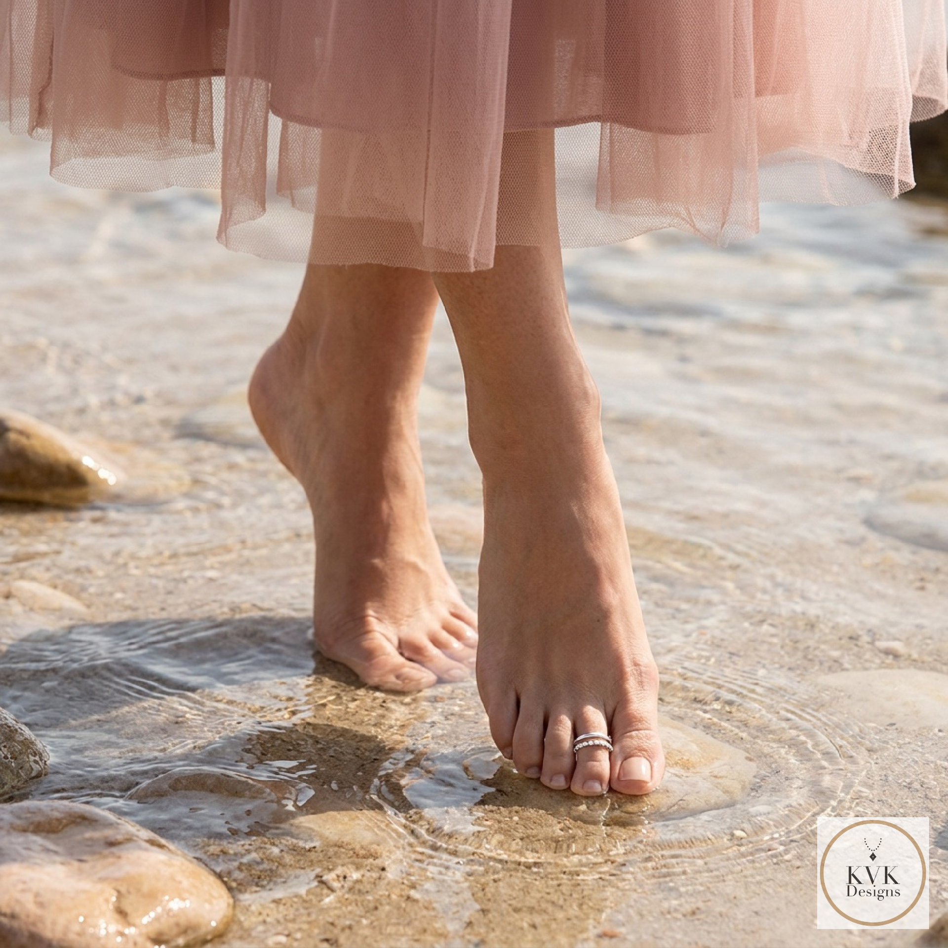 Sterling Silver Beaded Toe Ring