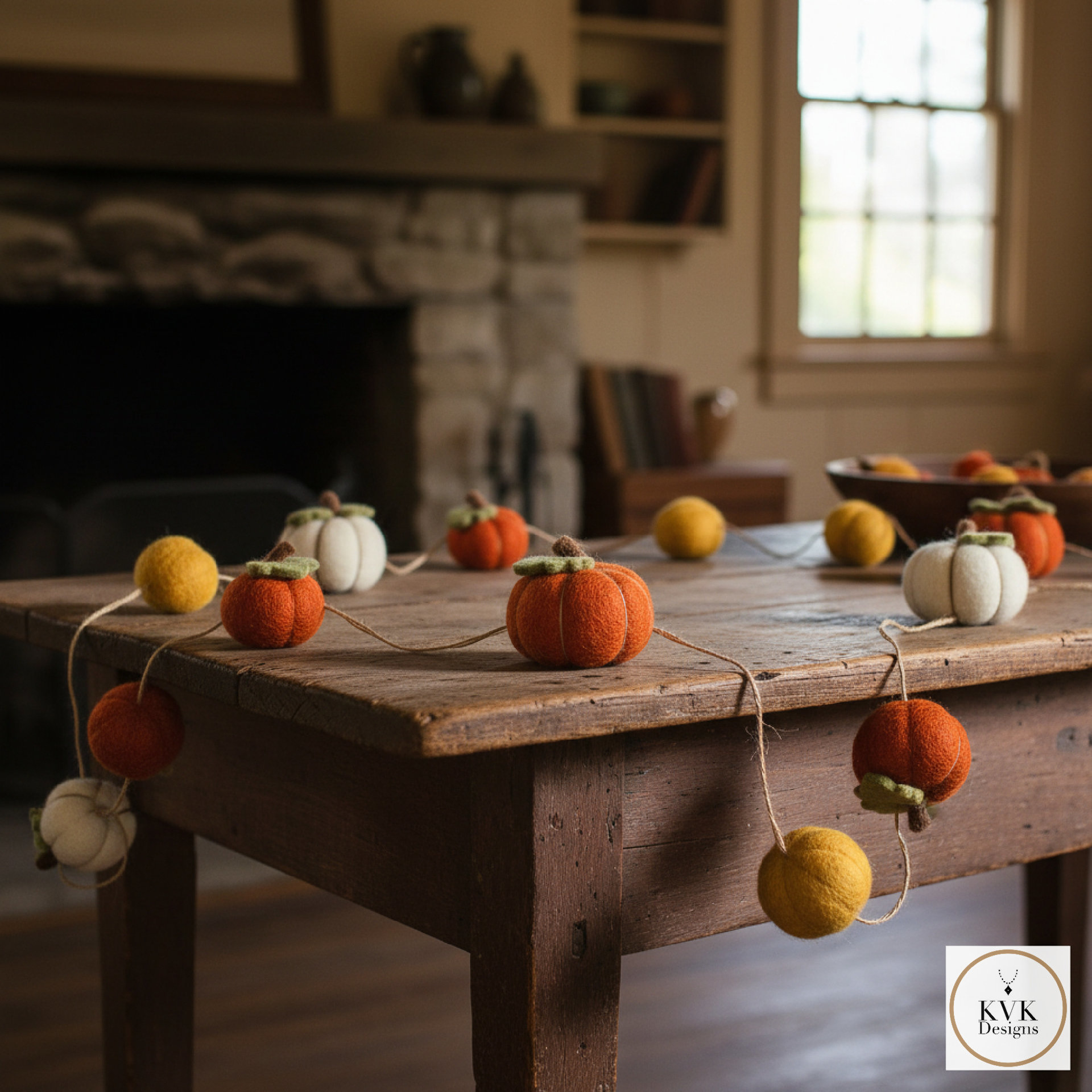 Pumpkin Felt Garland, Fall Décor
