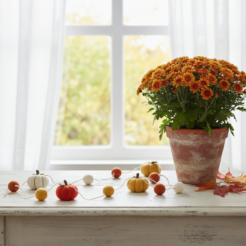 Pumpkin Felt Garland, Fall Décor