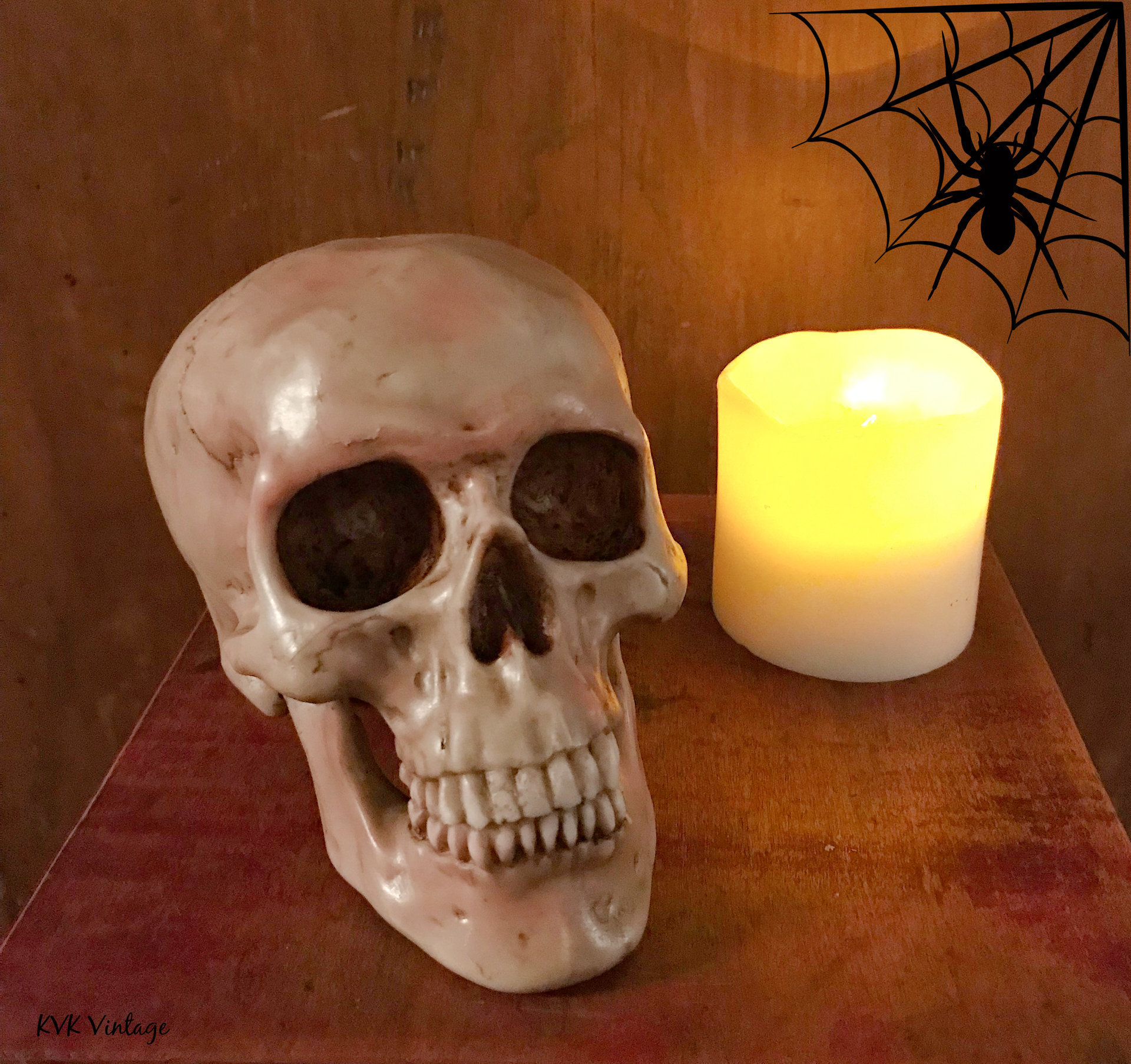 Spooky Human Skull Replica - Halloween Décor