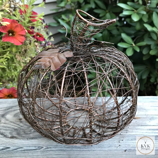 Wire Wrapped Fall Pumpkin