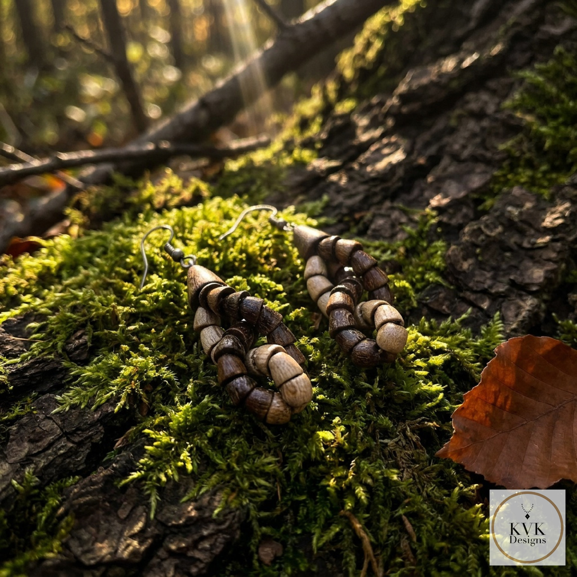 Wooden Twist Earrings - Handcrafted Earthy Jewelry