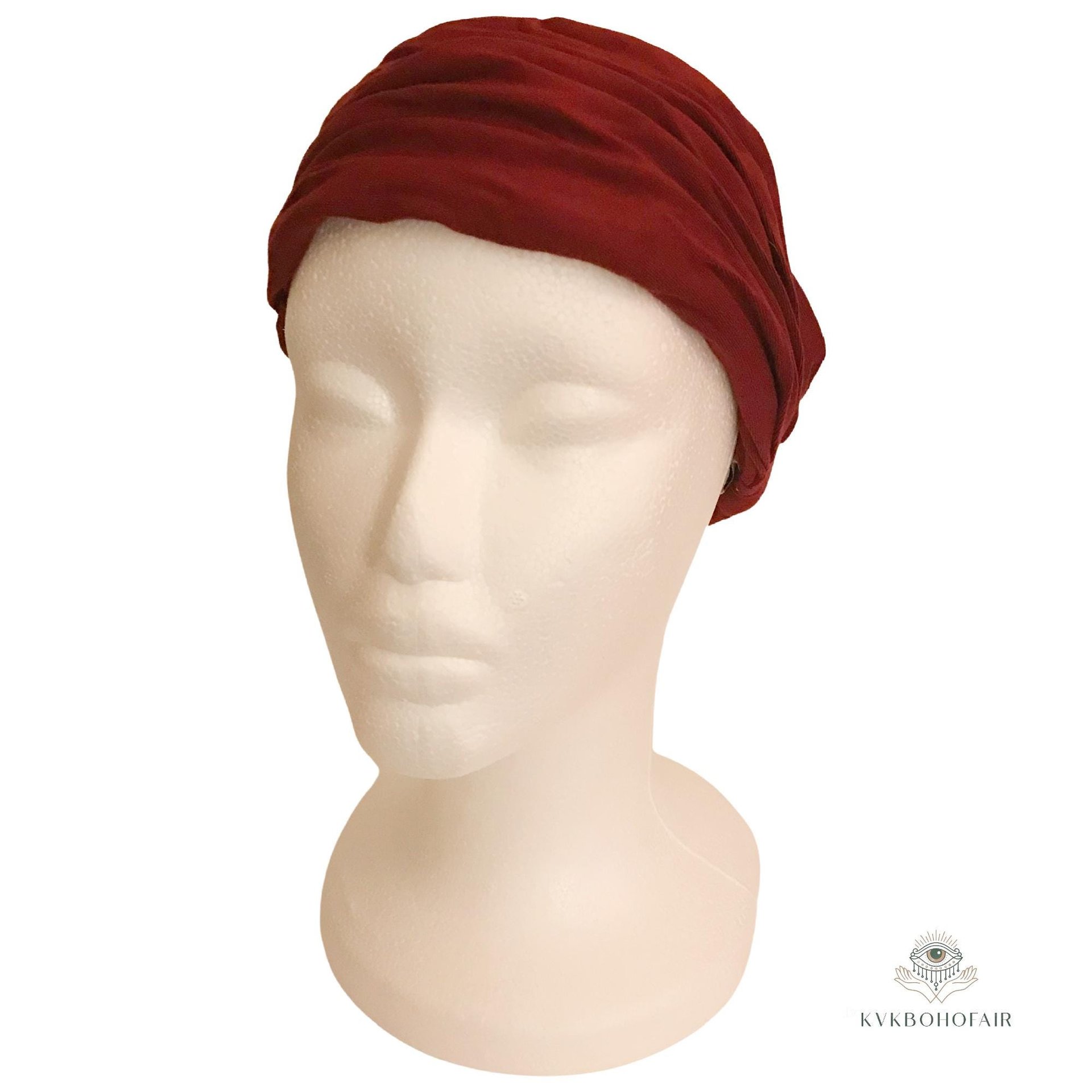Red Boho Headband -  Stylish Bohemian Headwrap, Headbands for Women