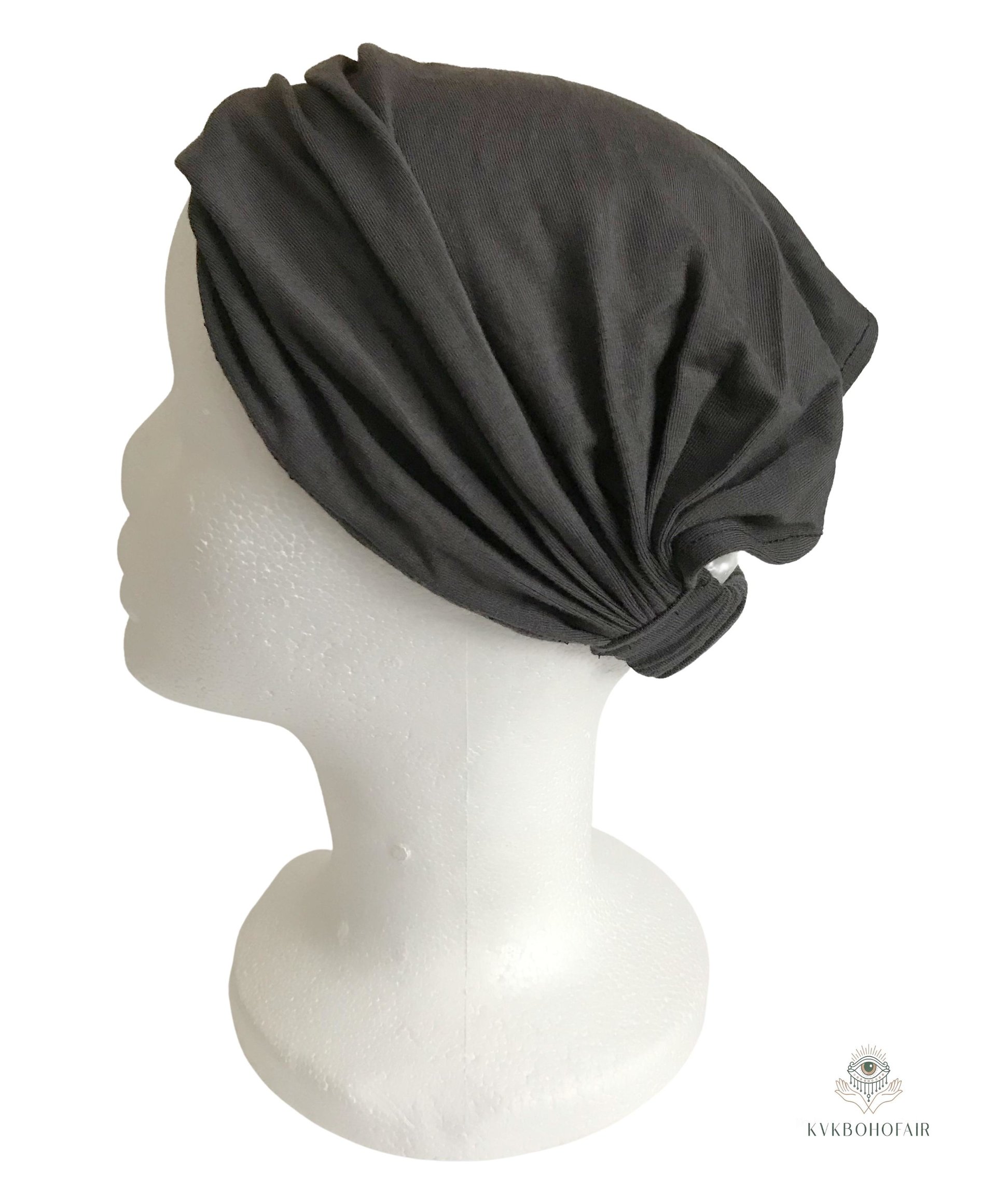 Gray Boho Headband - Stylish Bohemian Headwrap, Headbands for Women