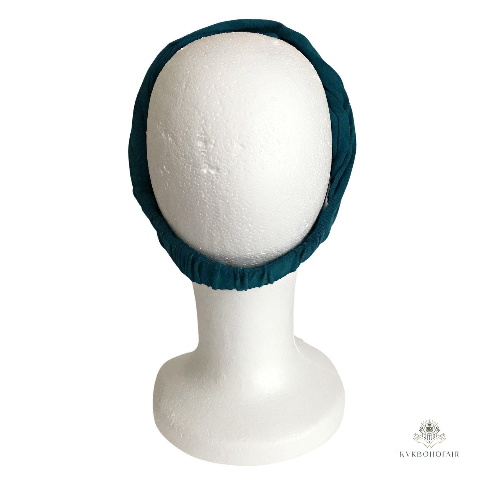 Teal Blue Boho Headband - Stylish Bohemian Headwrap, Headbands for Women