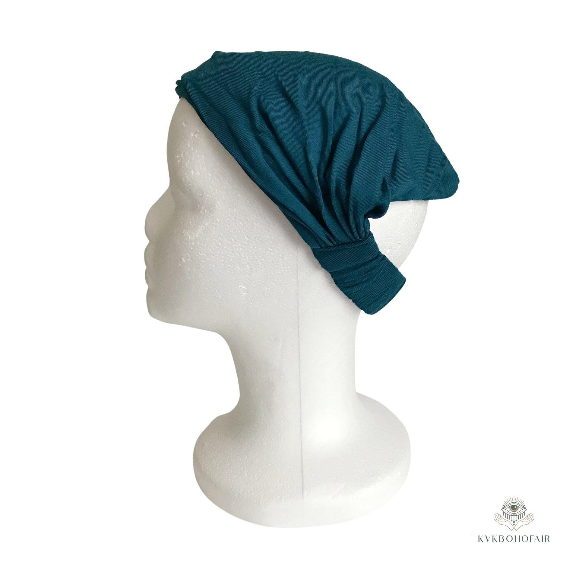 Teal Blue Boho Headband - Stylish Bohemian Headwrap, Headbands for Women