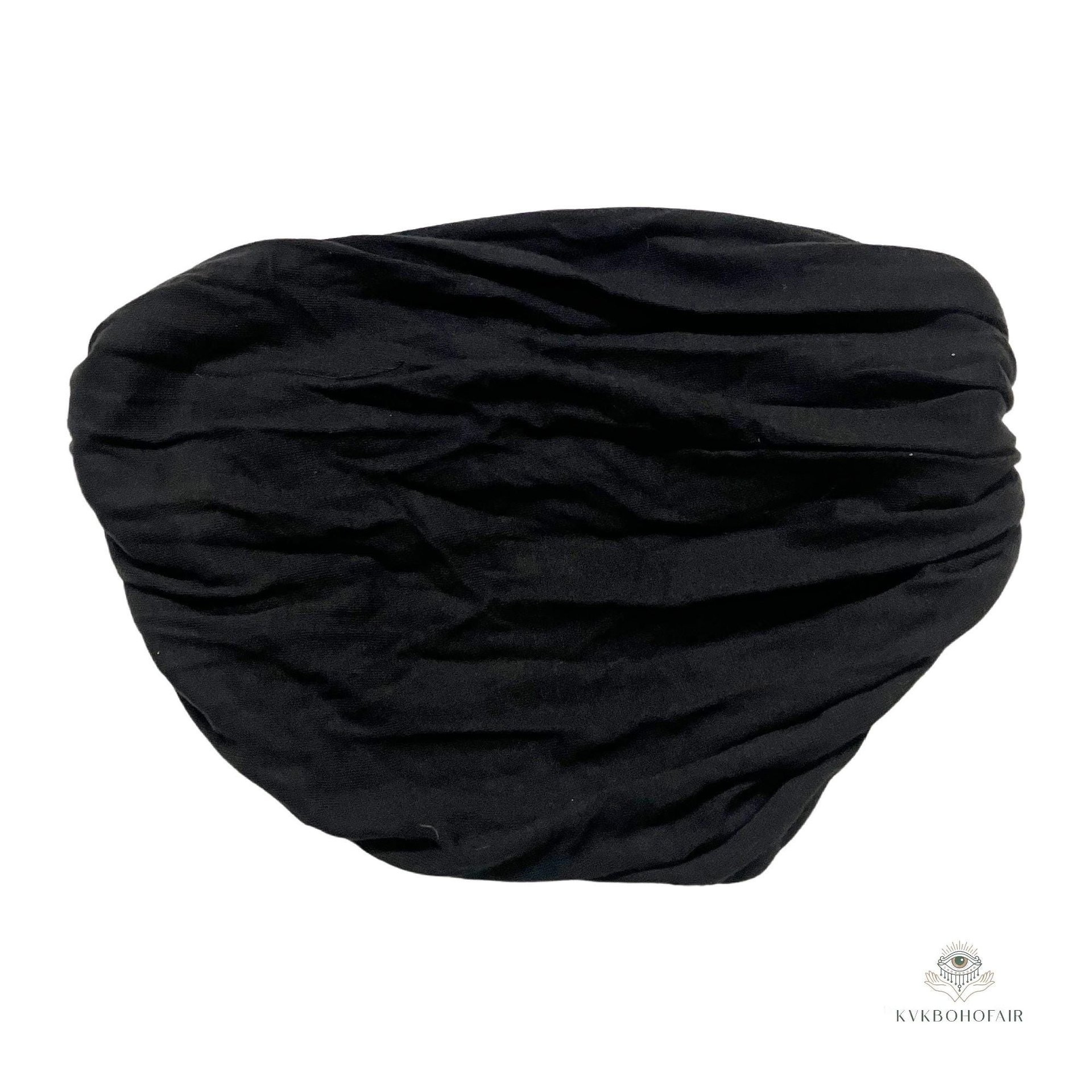 Black Boho Headband -  Stylish Bohemian Headwrap, Headbands for Women