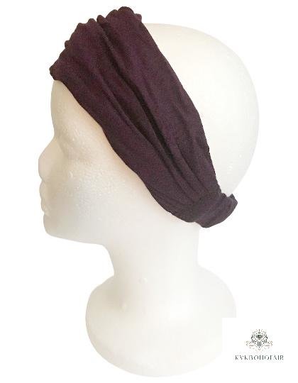 Purple Boho Headband -  Stylish Bohemian Headwrap, Headbands for Women