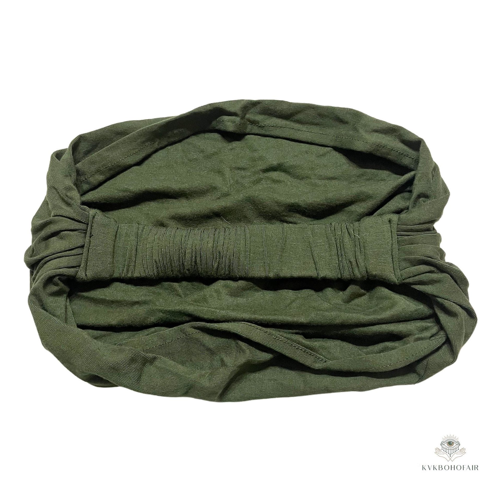 Olive Green Boho Headband -  Stylish Bohemian Headwrap, Headbands for Women