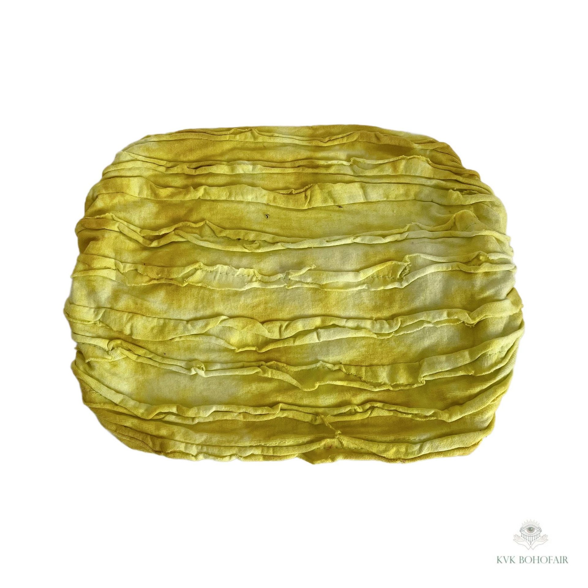 Yellow Tie Dye Boho Headband - Stylish Bohemian Headwrap, Headbands for Women