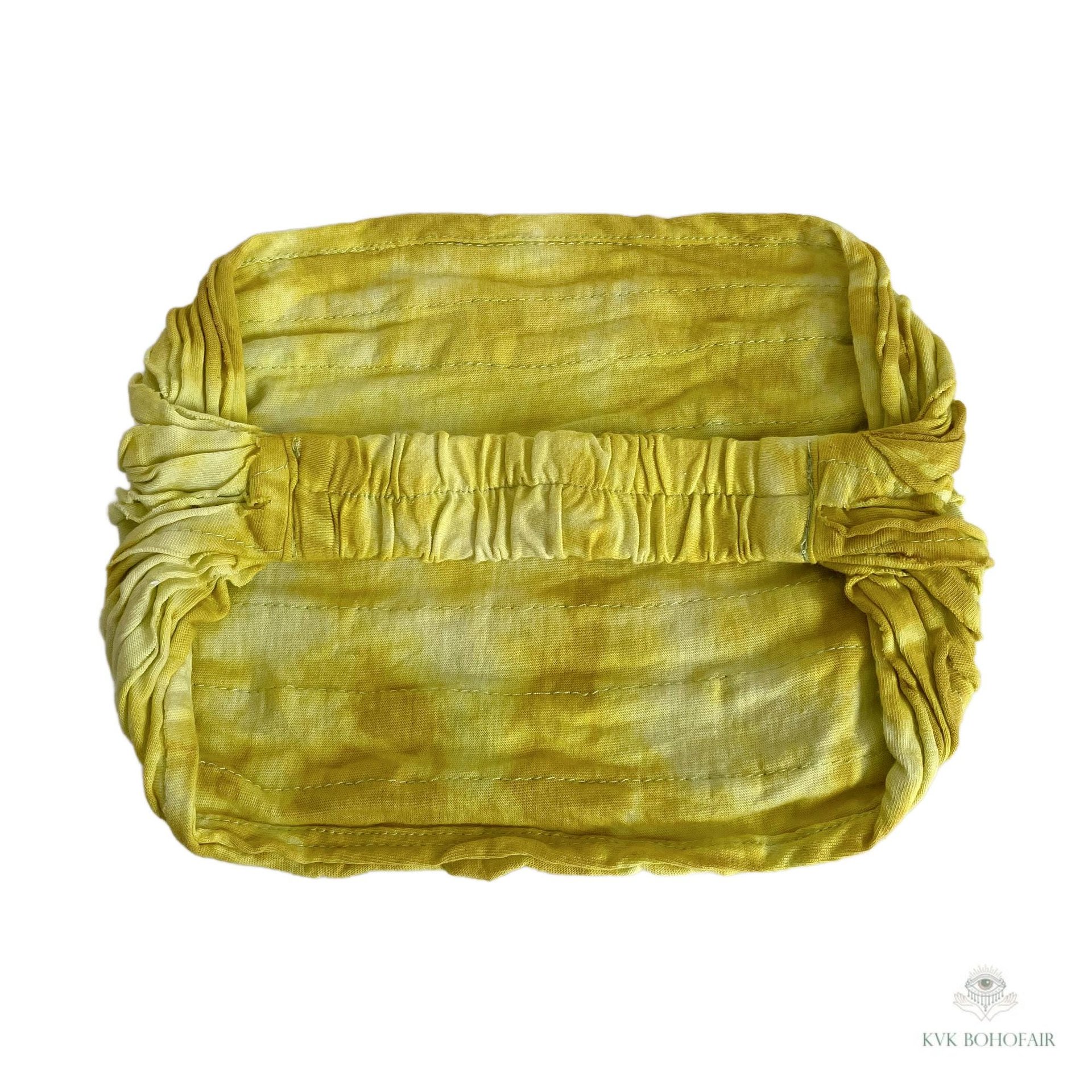 Yellow Tie Dye Boho Headband - Stylish Bohemian Headwrap, Headbands for Women