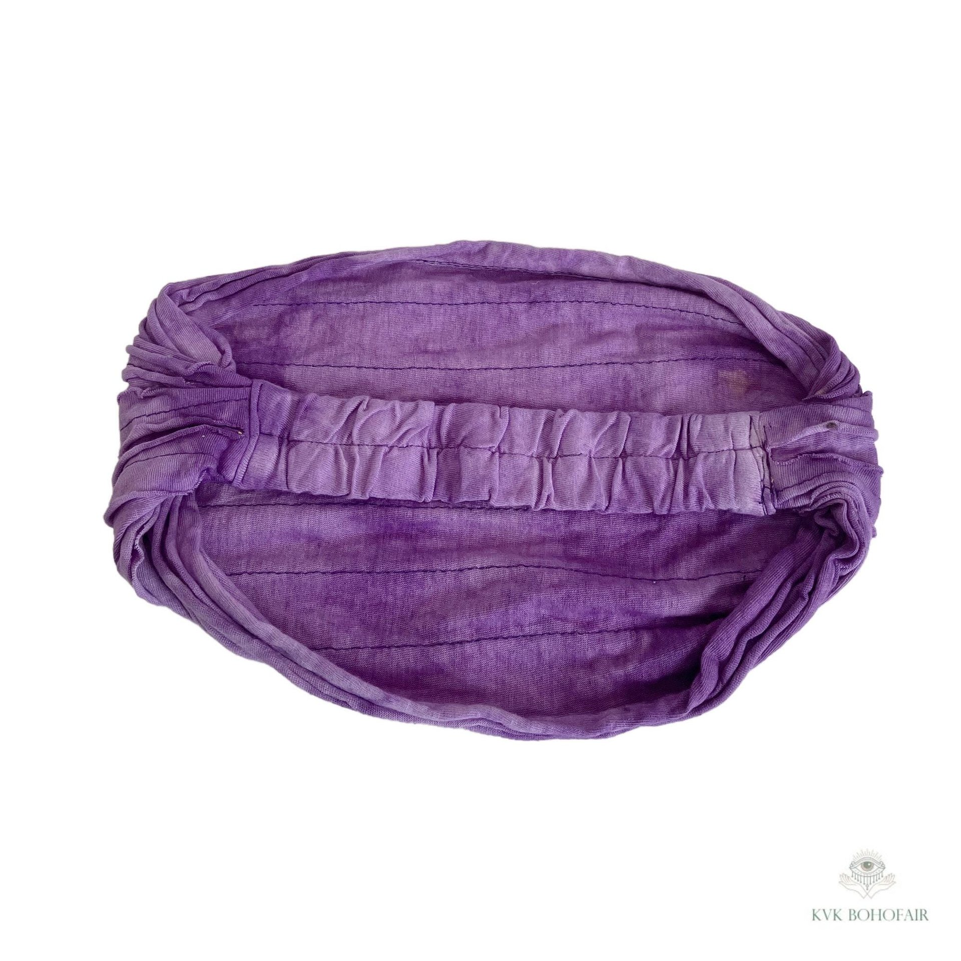 Purple Tie-Dye Boho Headband -  Stylish Bohemian Headwrap, Headbands for Women