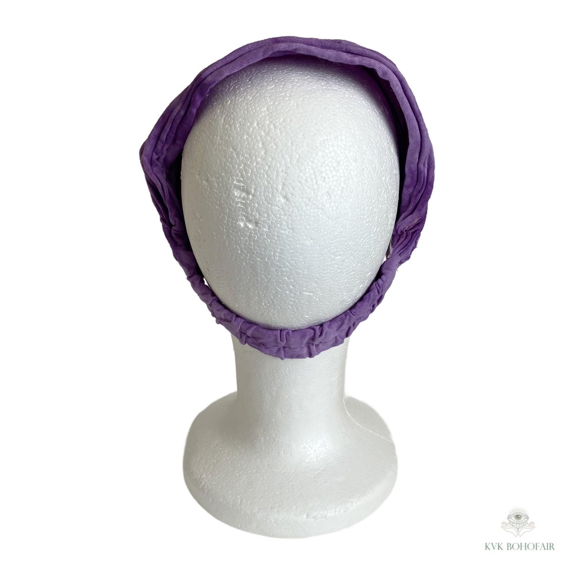 Purple Tie-Dye Boho Headband -  Stylish Bohemian Headwrap, Headbands for Women