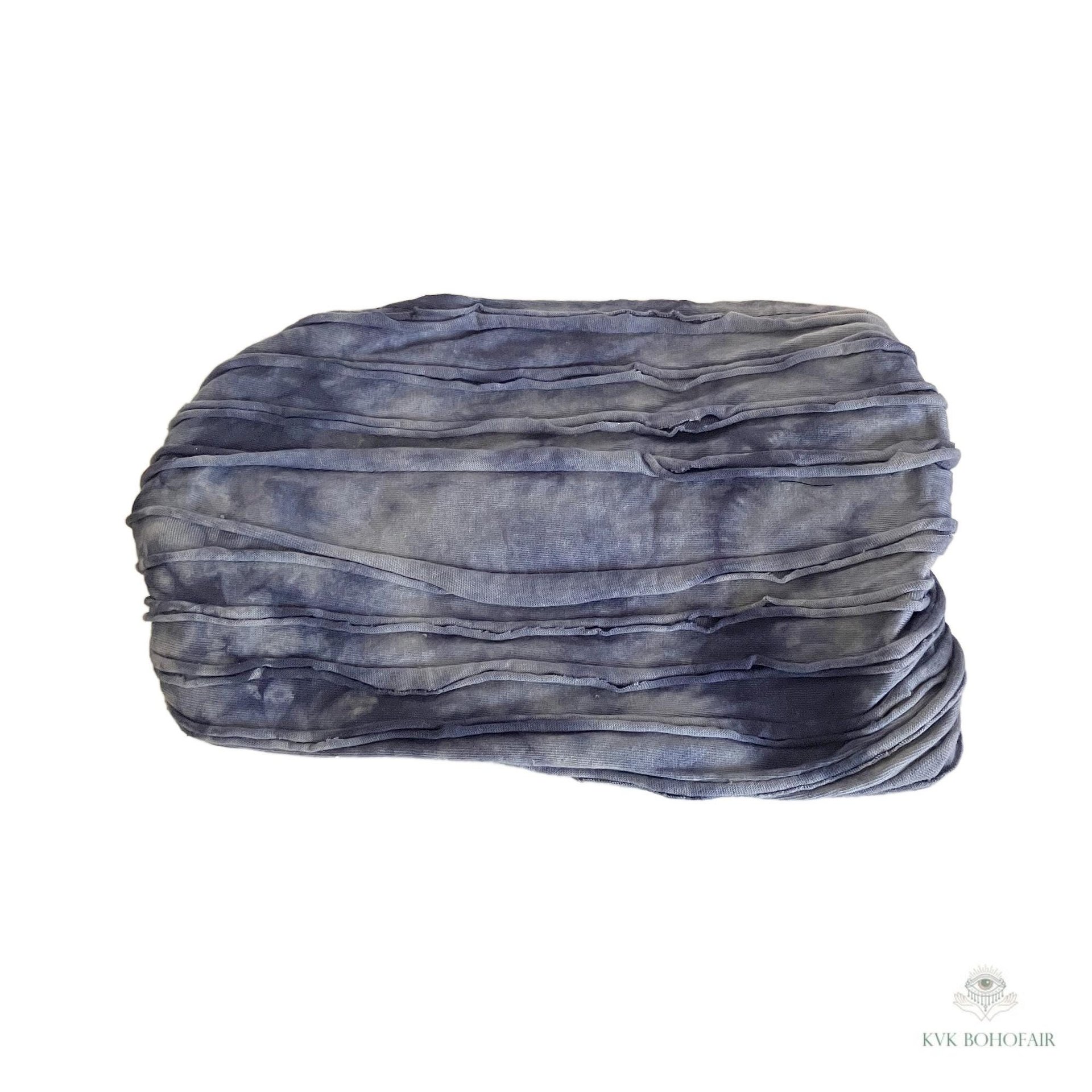 Indigo Blue Tie Dye Boho Headband - Stylish Bohemian Headwrap, Headbands for Women